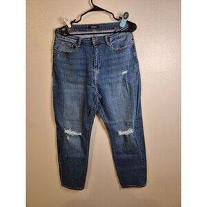 American Bazi Plus Size 1X High Rise Straight Leg Distressed Jeans - NWT